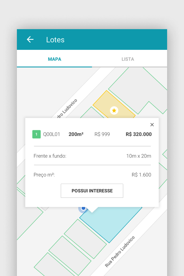 Mapa do empreendimento